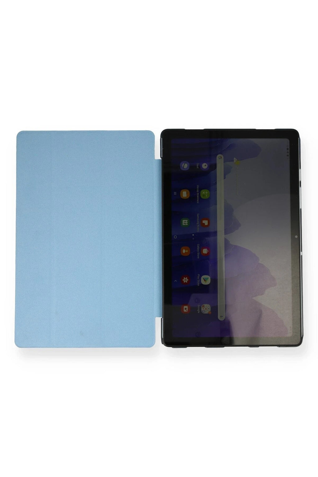 Mey İthalat® Samsung Galaxy T970 Tab S7 Plus 12.4 Kılıf Tablet Smart Kılıf - Mavi