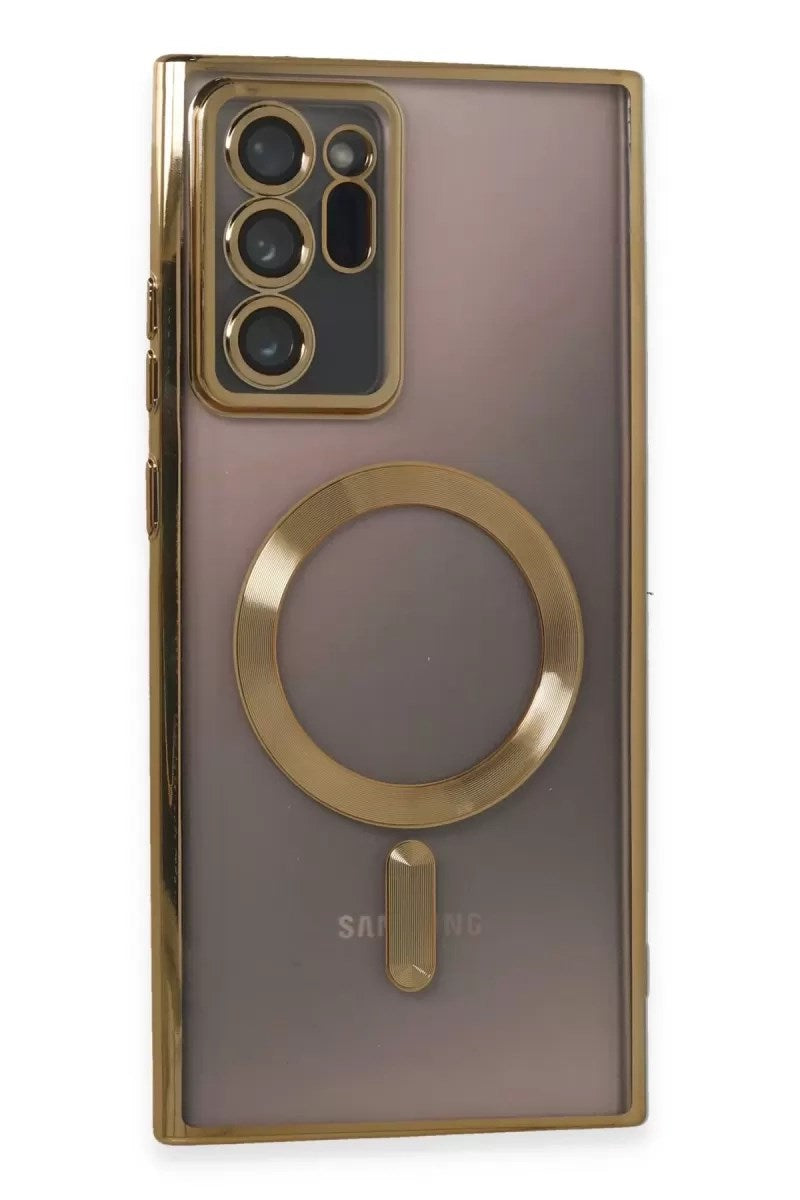 Mey İthalat® Samsung Galaxy Note 20 Ultra Kılıf Kross Magneticsafe Kapak - Gold