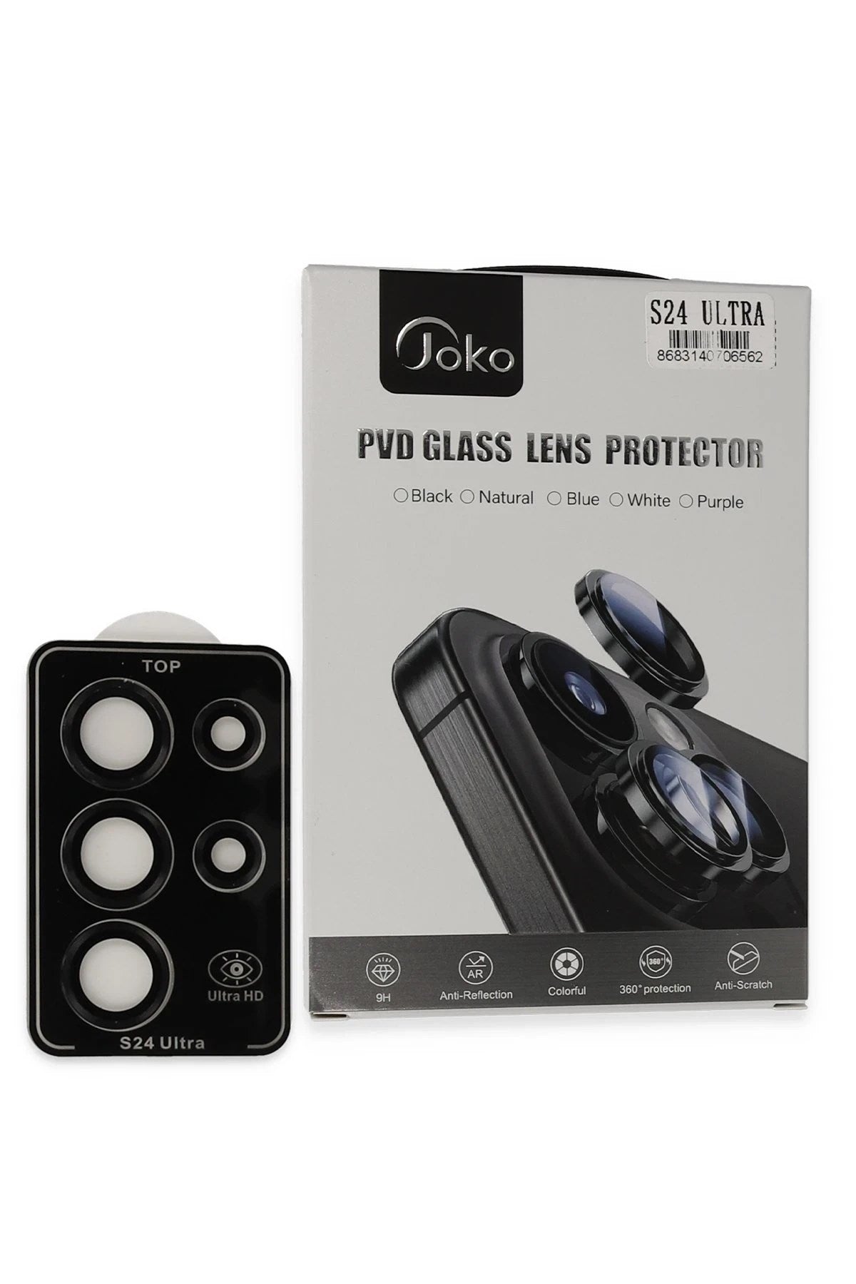 Mey İthalat® Samsung Galaxy S24 Ultra PVD Metal Kamera Lens - Siyah