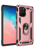 Mey İthalat® Samsung Galaxy A91 / S10 Lite Kılıf Sofya Yüzüklü Silikon Kapak - Rose