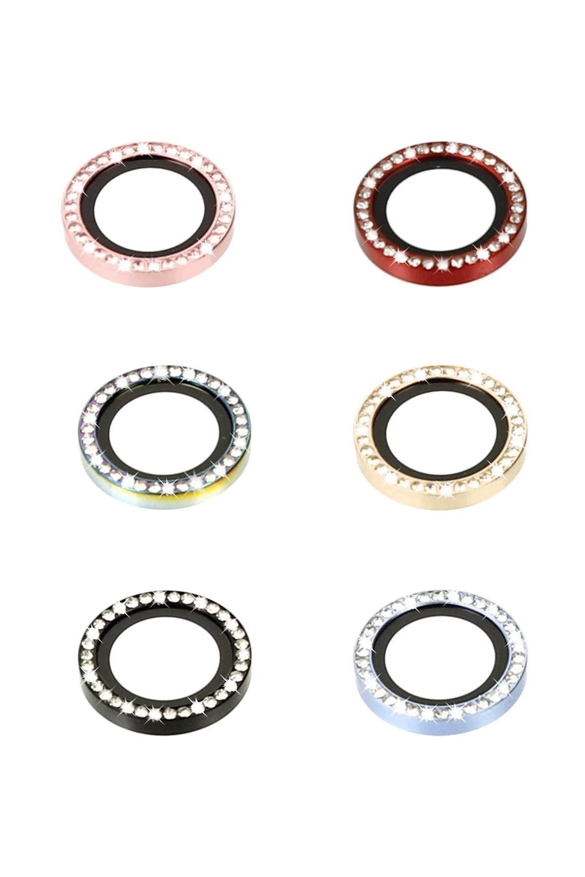 Mey İthalat® iPhone 14 Diamond Kamera Lens - Yeşil