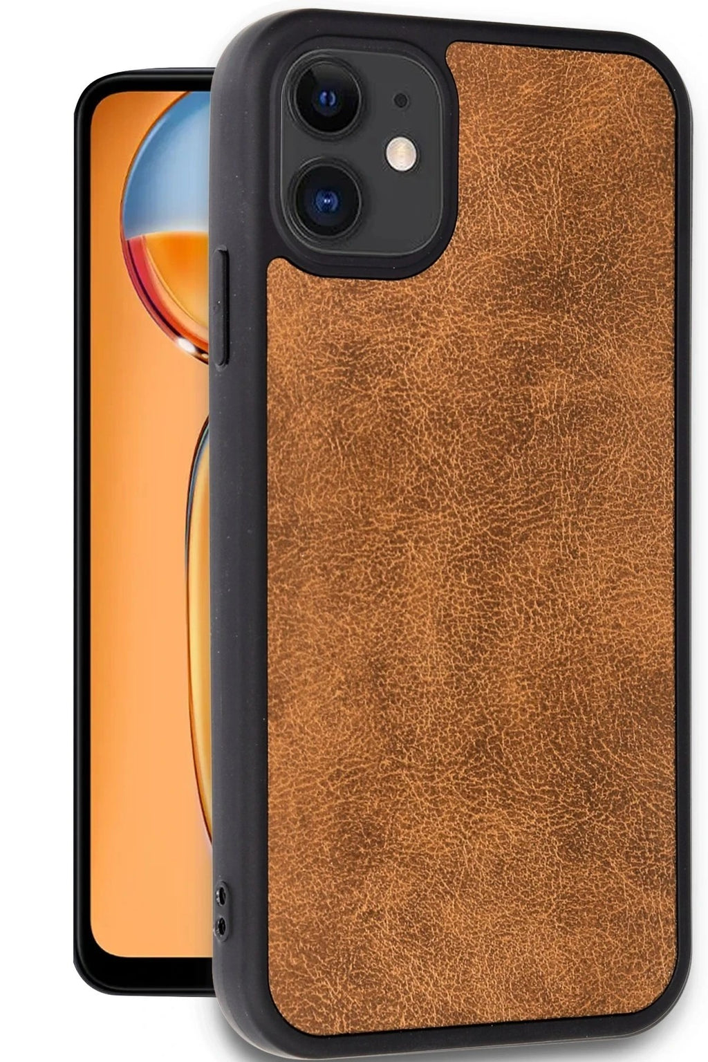 Mey İthalat® iPhone 11 Kılıf Aras Deri Kapak - Taba