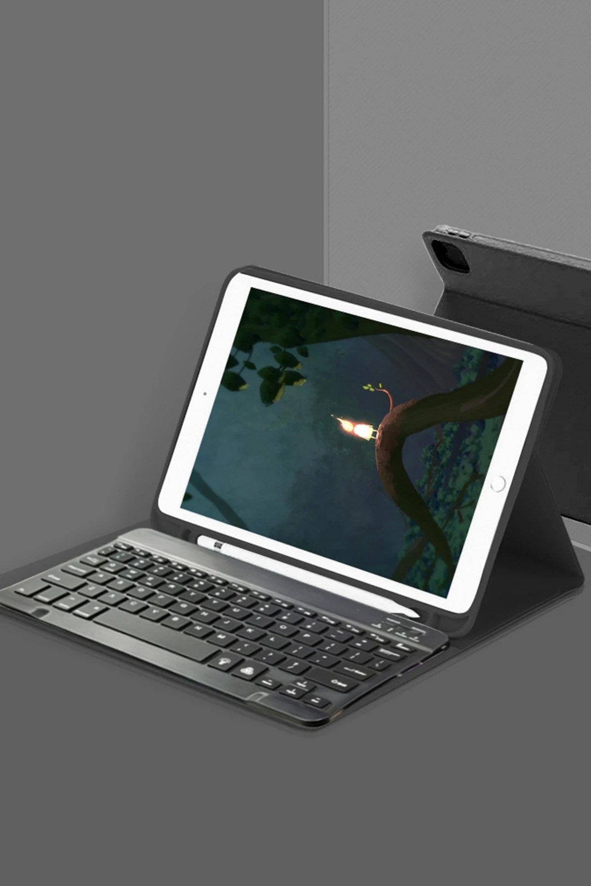 Mey İthalat® iPad Pro 11 (2022) Kılıf KC01 Smart Klavyeli Tablet Kılıfı - Siyah