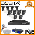 5 MP 1440P 6 DIŞ MEKAN KAMERALI IP POE Güvenlik Seti