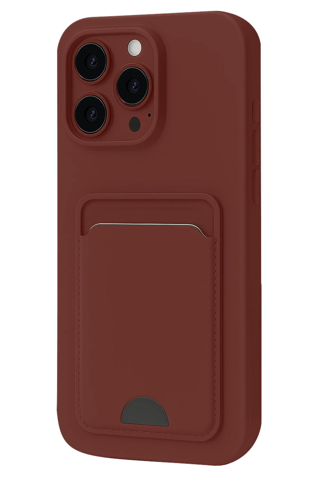 Mey İthalat® iPhone 16 Plus Kılıf Kelvin Kartvizitli Silikon - Bordo