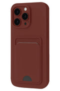 Mey İthalat® iPhone 16 Plus Kılıf Kelvin Kartvizitli Silikon - Bordo