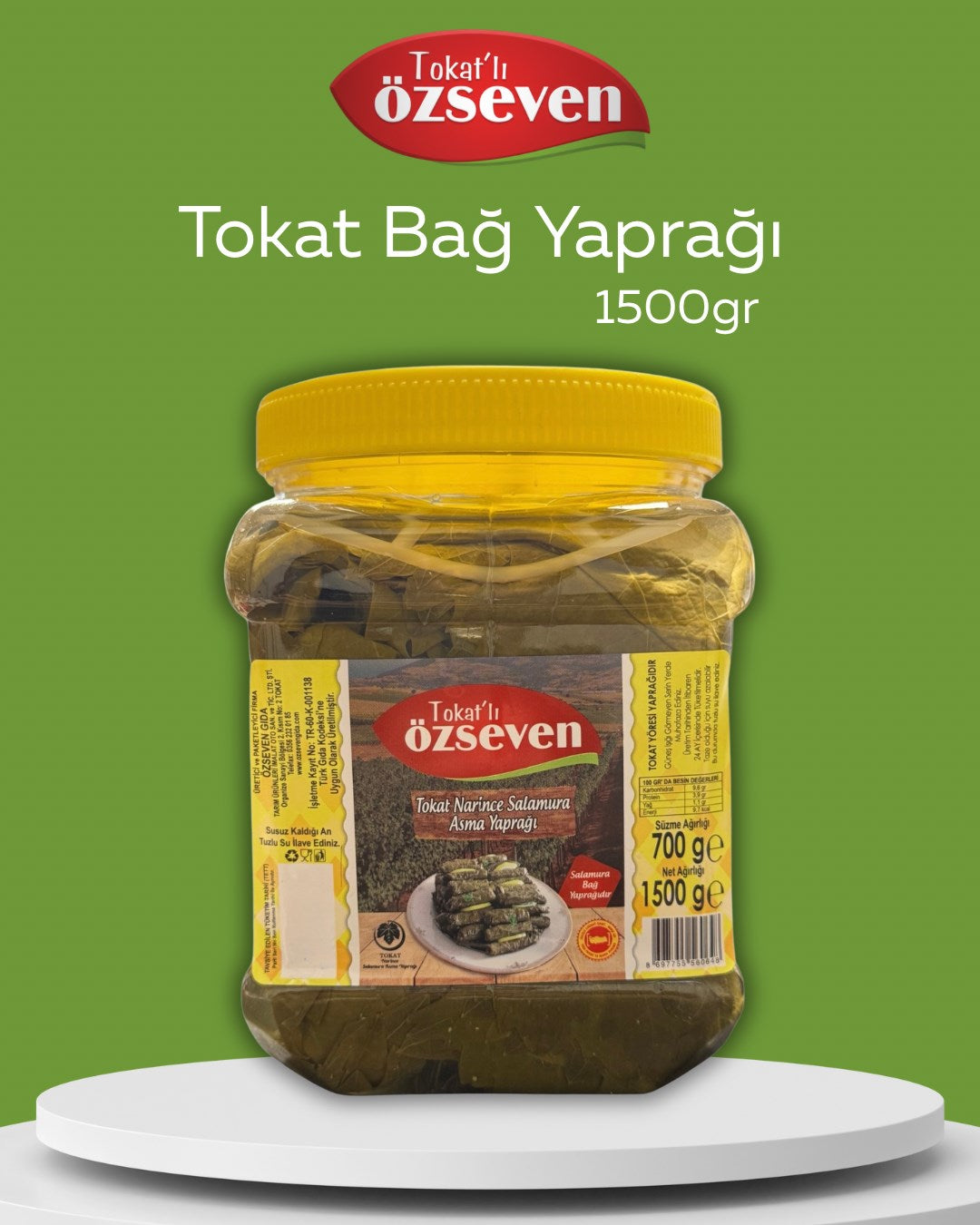 Tokat'lı Özseven Bağ Yaprağı 1,5kg