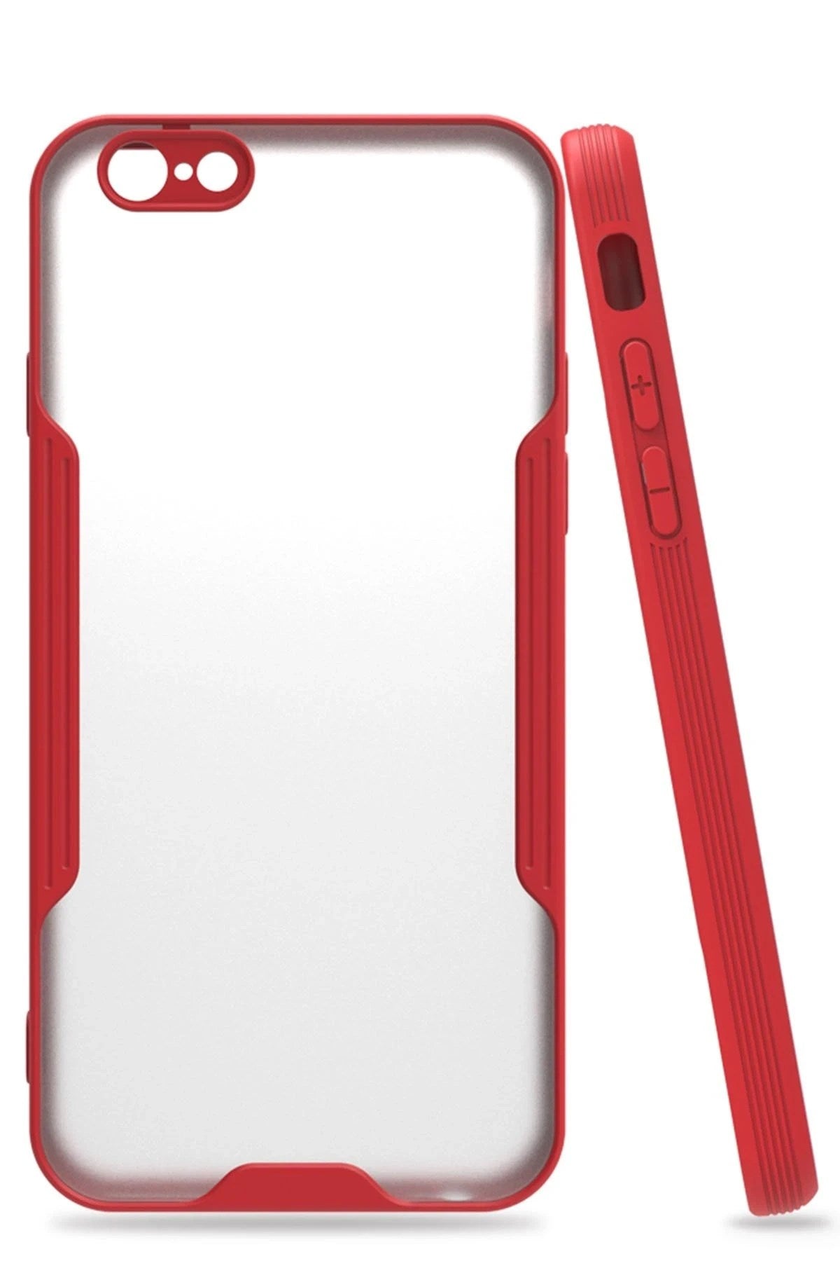 Mey İthalat® iPhone 6 Kılıf Platin Silikon - Kırmızı