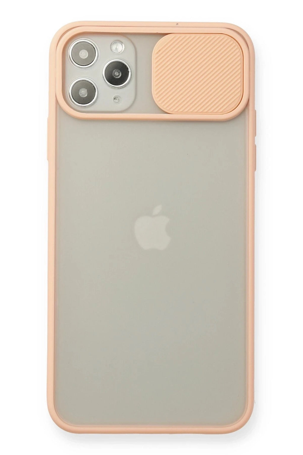 Mey İthalat® iPhone 11 Pro Max Kılıf Palm Buzlu Kamera Sürgülü Silikon - Pembe