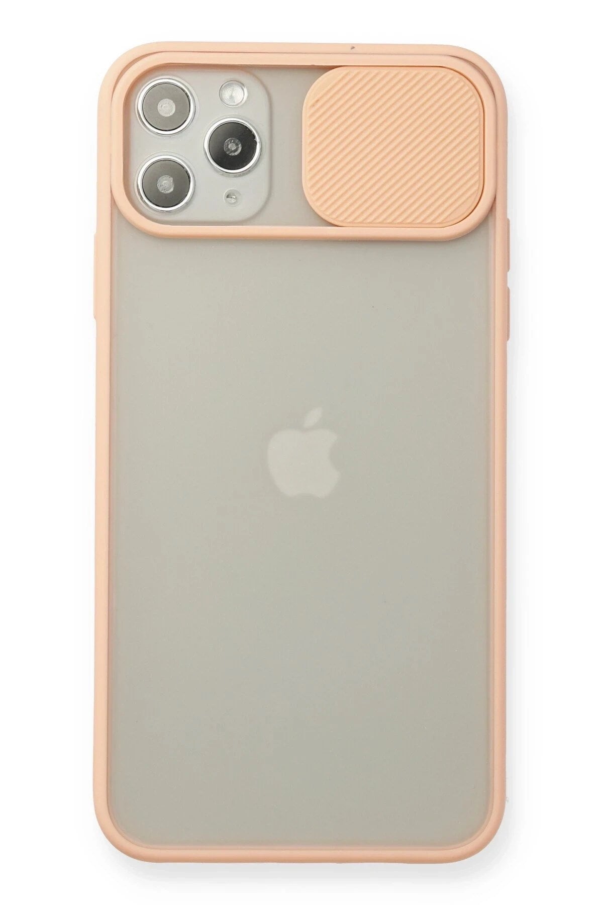 Mey İthalat® iPhone 11 Pro Max Kılıf Palm Buzlu Kamera Sürgülü Silikon - Pembe