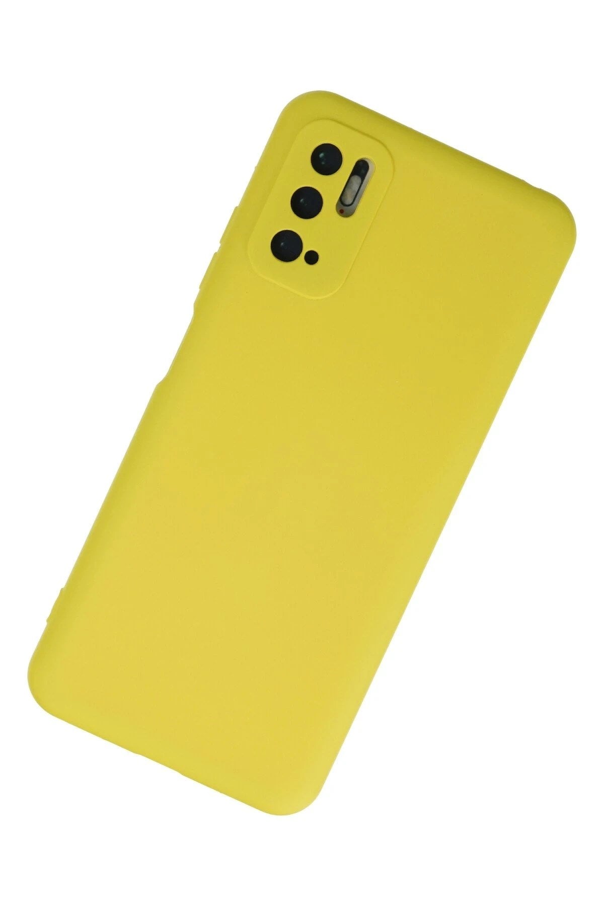 Mey İthalat® Redmi Note 10 5G Kılıf Nano içi Kadife Silikon - Sarı