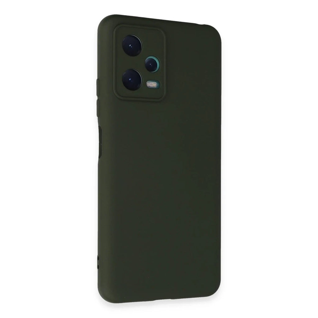 Mey İthalat® Redmi Note 12 5G Kılıf Nano içi Kadife Silikon - Koyu Yeşil