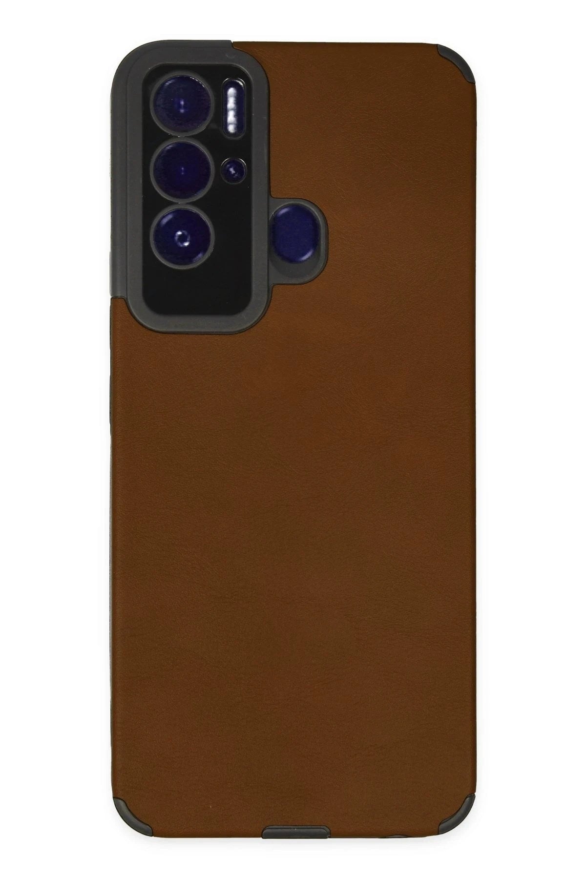 Mey İthalat® Tecno Pova Neo Kılıf Loop Deri Silikon - Kahverengi