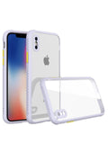 Mey İthalat® iPhone XS Max Kılıf Miami Şeffaf Silikon - Lila