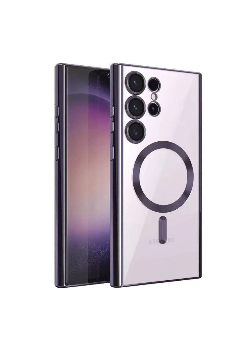 Mey İthalat® Samsung Galaxy S24 Ultra Kılıf Kross Magneticsafe Kapak - Mor