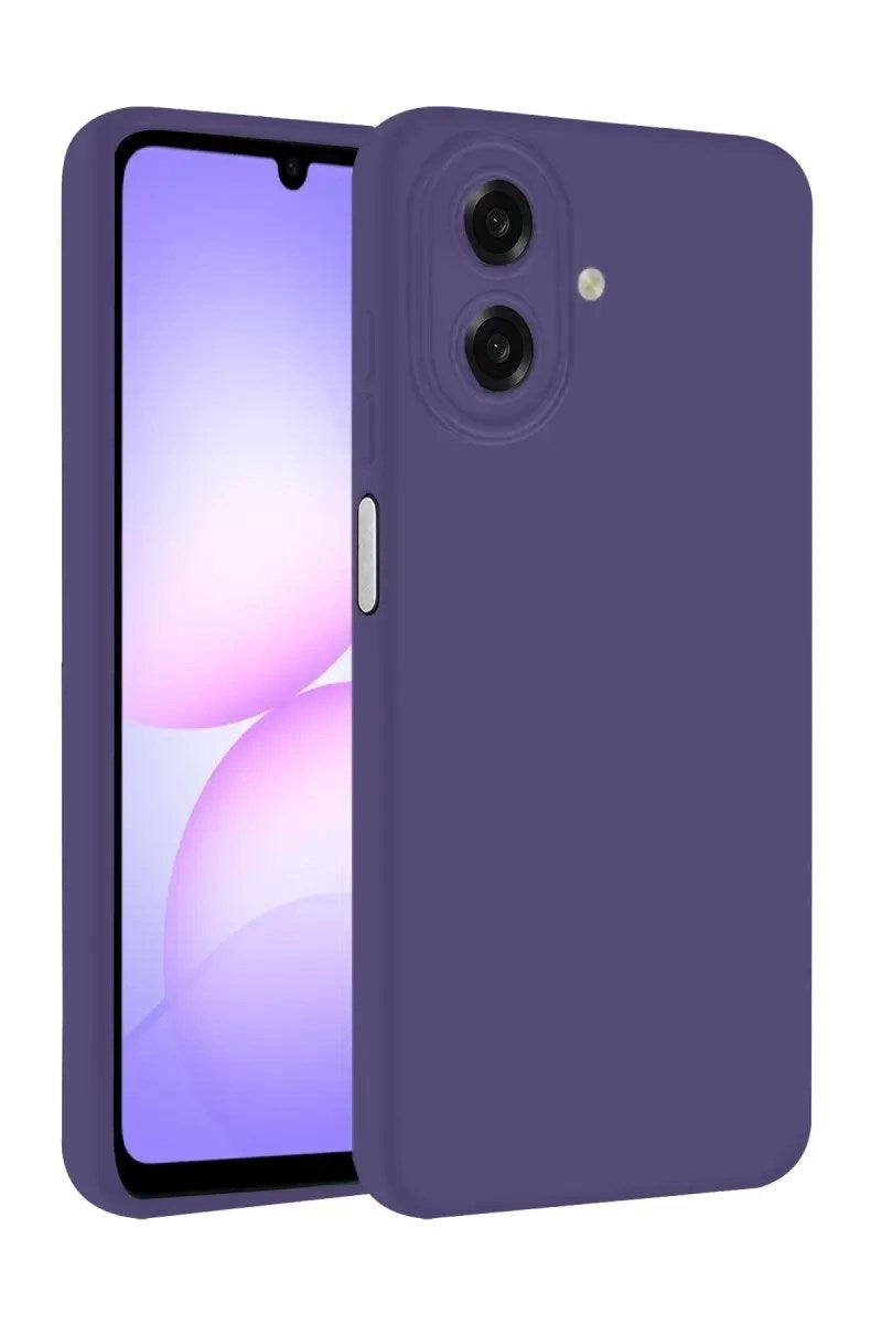 Mey İthalat® Samsung Galaxy A07 4G First Silikon - Mürdüm