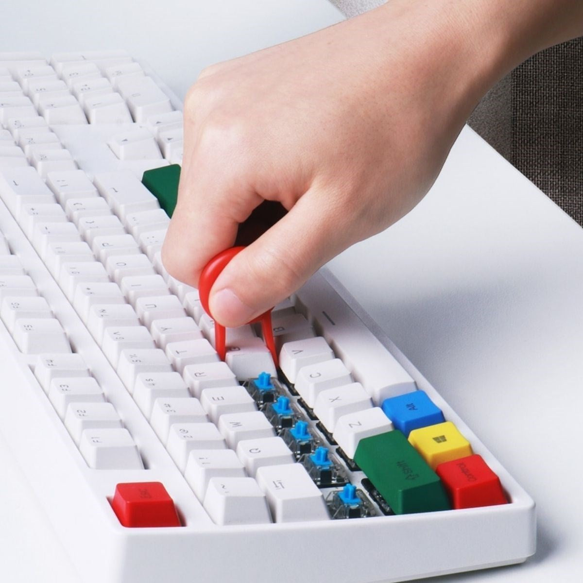 Çok Amaçlı Kırmızı Hassas Fırça Başlıklı Bilgisayar Laptop Temizleme Fırçası