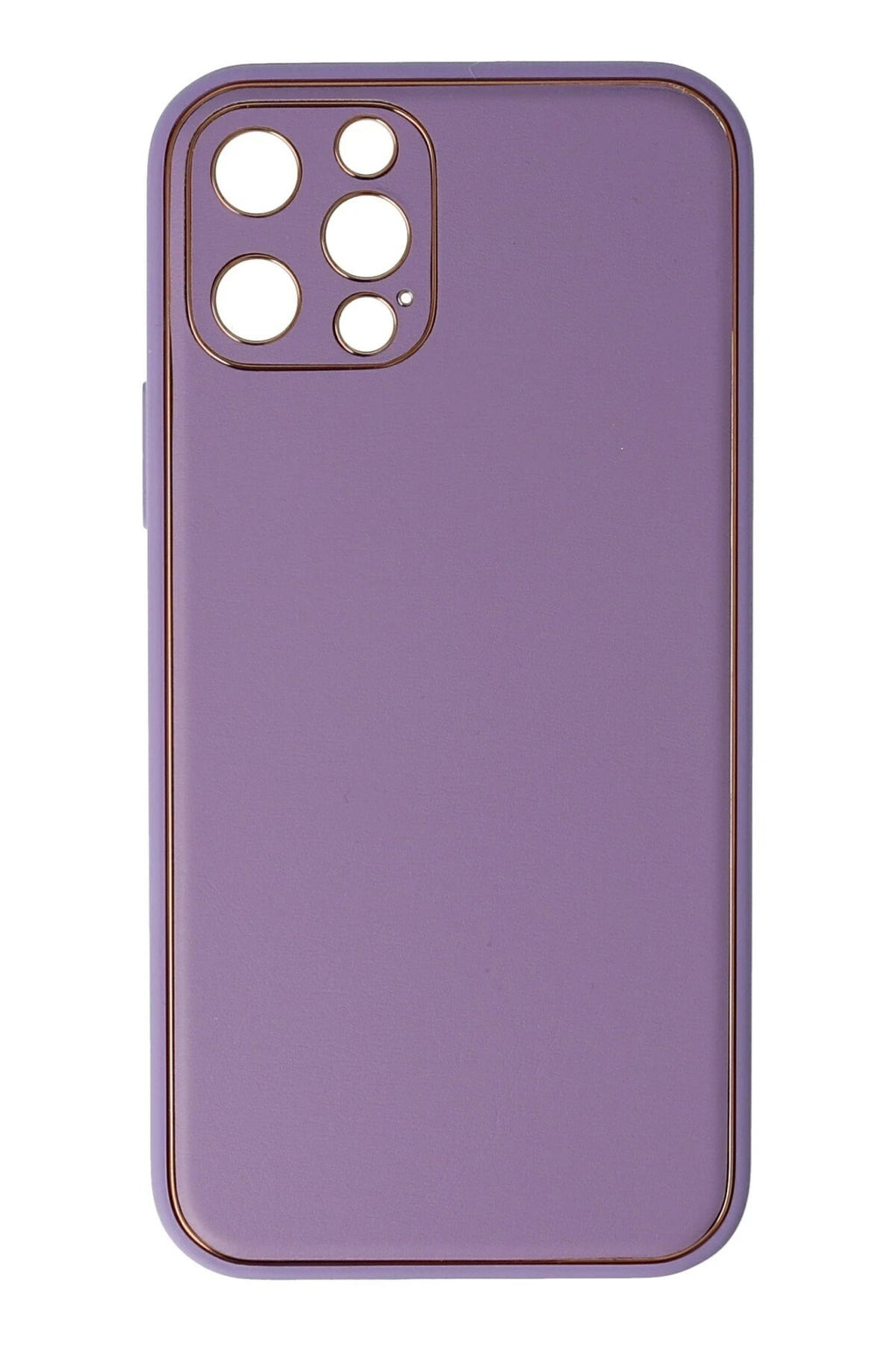Mey İthalat® iPhone 12 Pro Kılıf Coco Deri Silikon Kapak - Lila