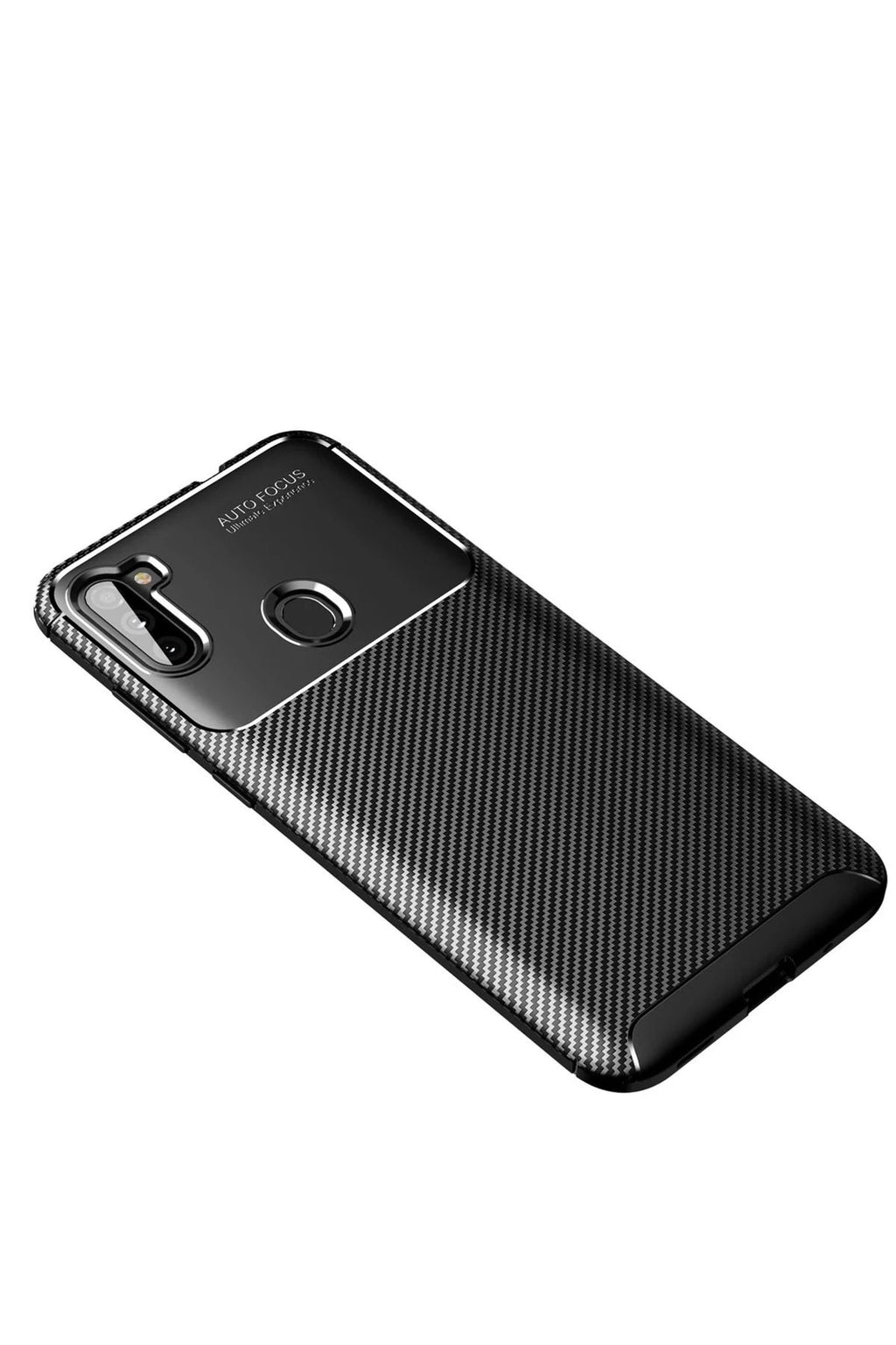 Mey İthalat® Samsung Galaxy A11 Kılıf Auto Focus Karbon Kapak - Siyah