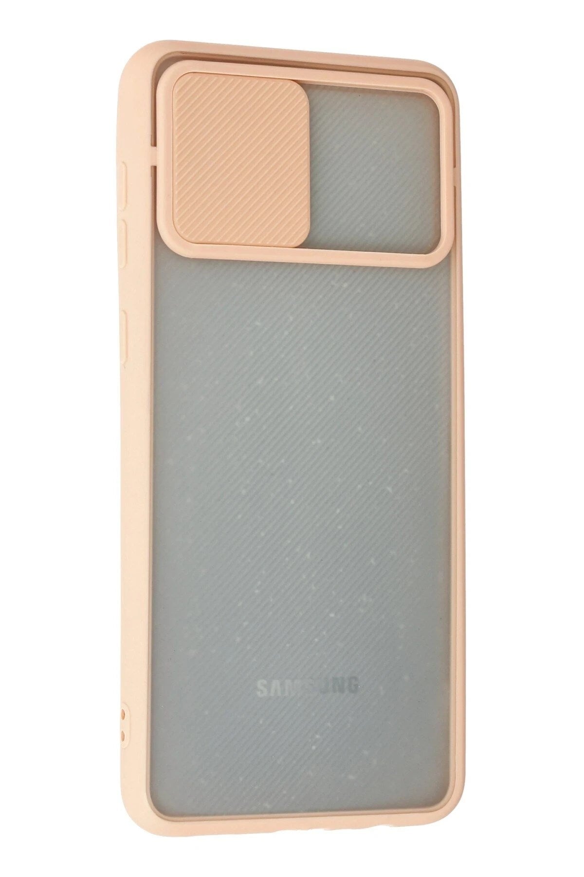 Mey İthalat® Samsung Galaxy A02 Kılıf Palm Buzlu Kamera Sürgülü Silikon - Pembe