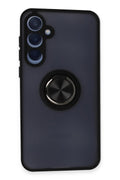 Mey İthalat® Samsung Galaxy A55 5G Kılıf Montreal Yüzüklü Silikon Kapak - Siyah