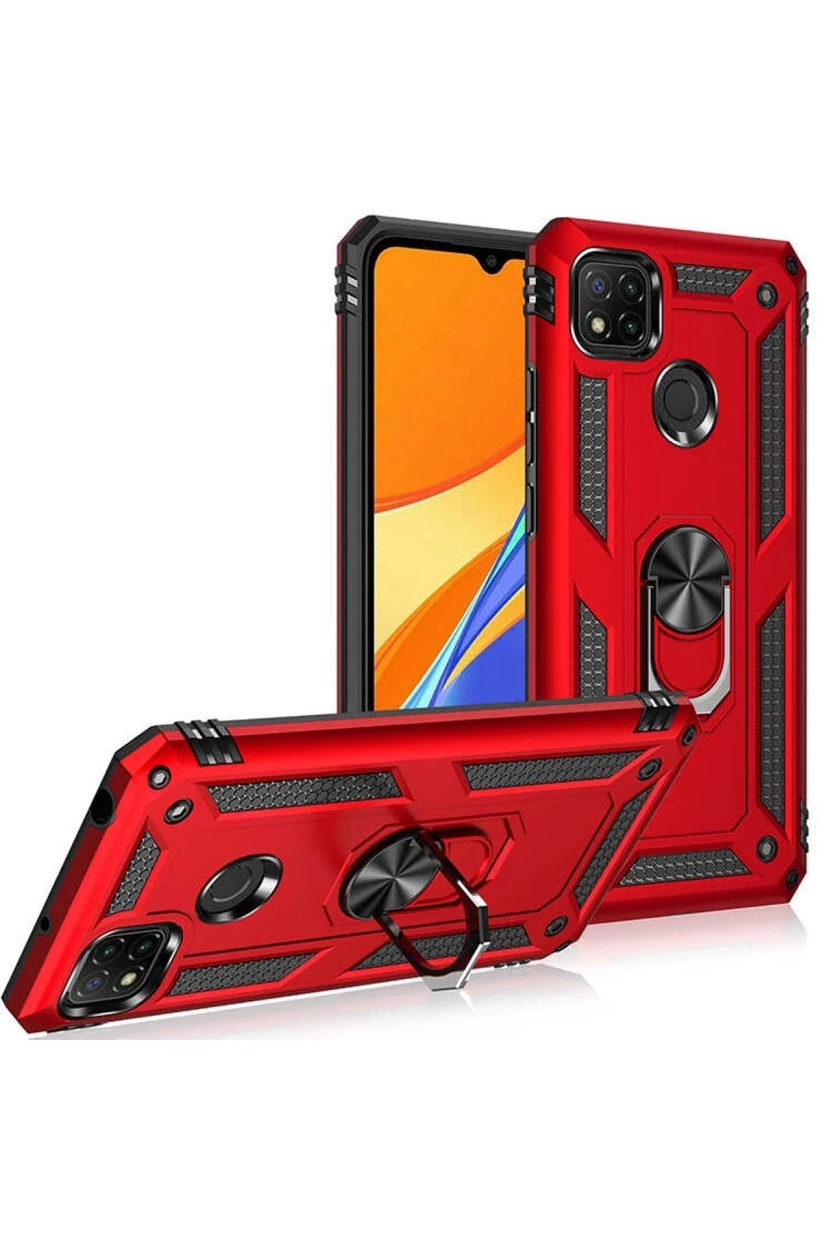 Mey İthalat® Redmi 9C Kılıf Sofya Yüzüklü Silikon Kapak - Rose