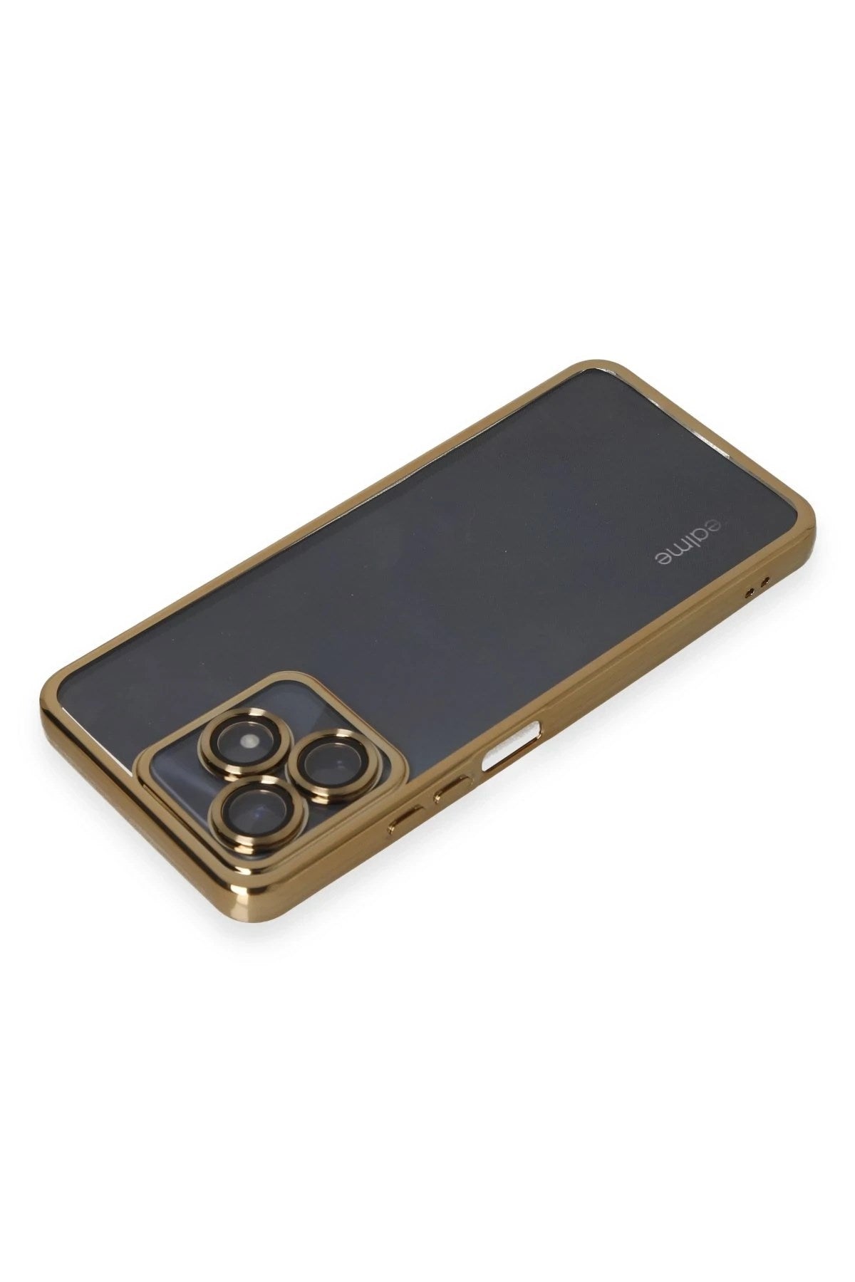 Mey İthalat® Realme C53 Kılıf Lensli Silikon - Gold