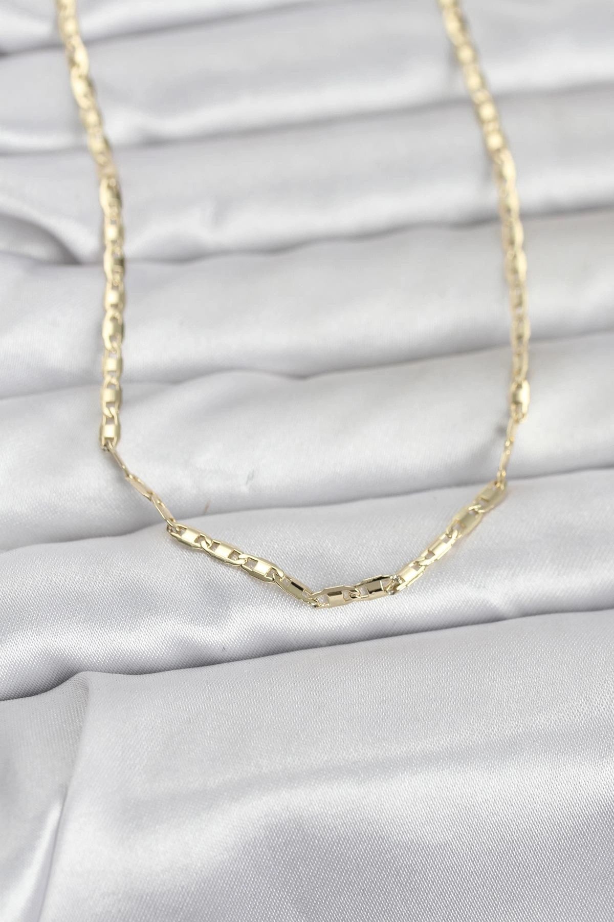 Mey İthalat® CM 14K Gold Renk Gemici Zincir Model 60 cm Kadın Kolye