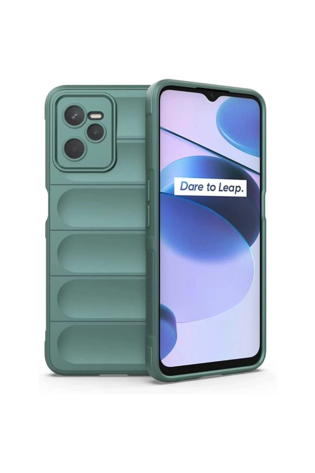 Mey İthalat® Realme C35 Kılıf Optimum Silikon - Koyu Yeşil