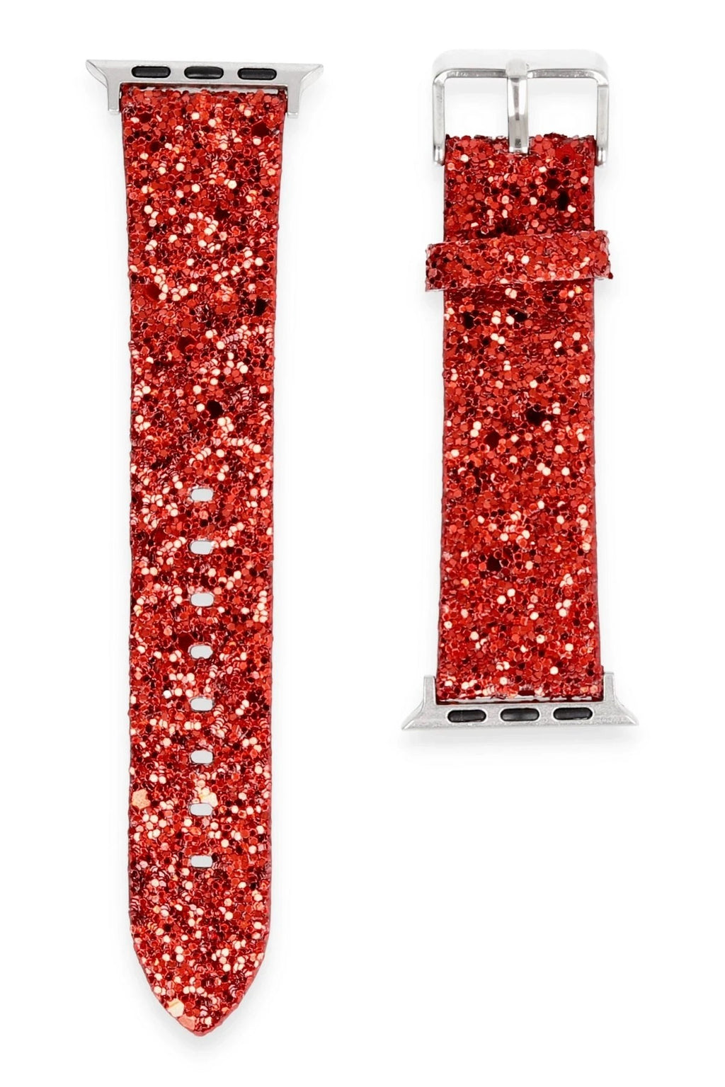 Mey İthalat® Watch 42mm Starry Taşlı Kordon - Kırmızı