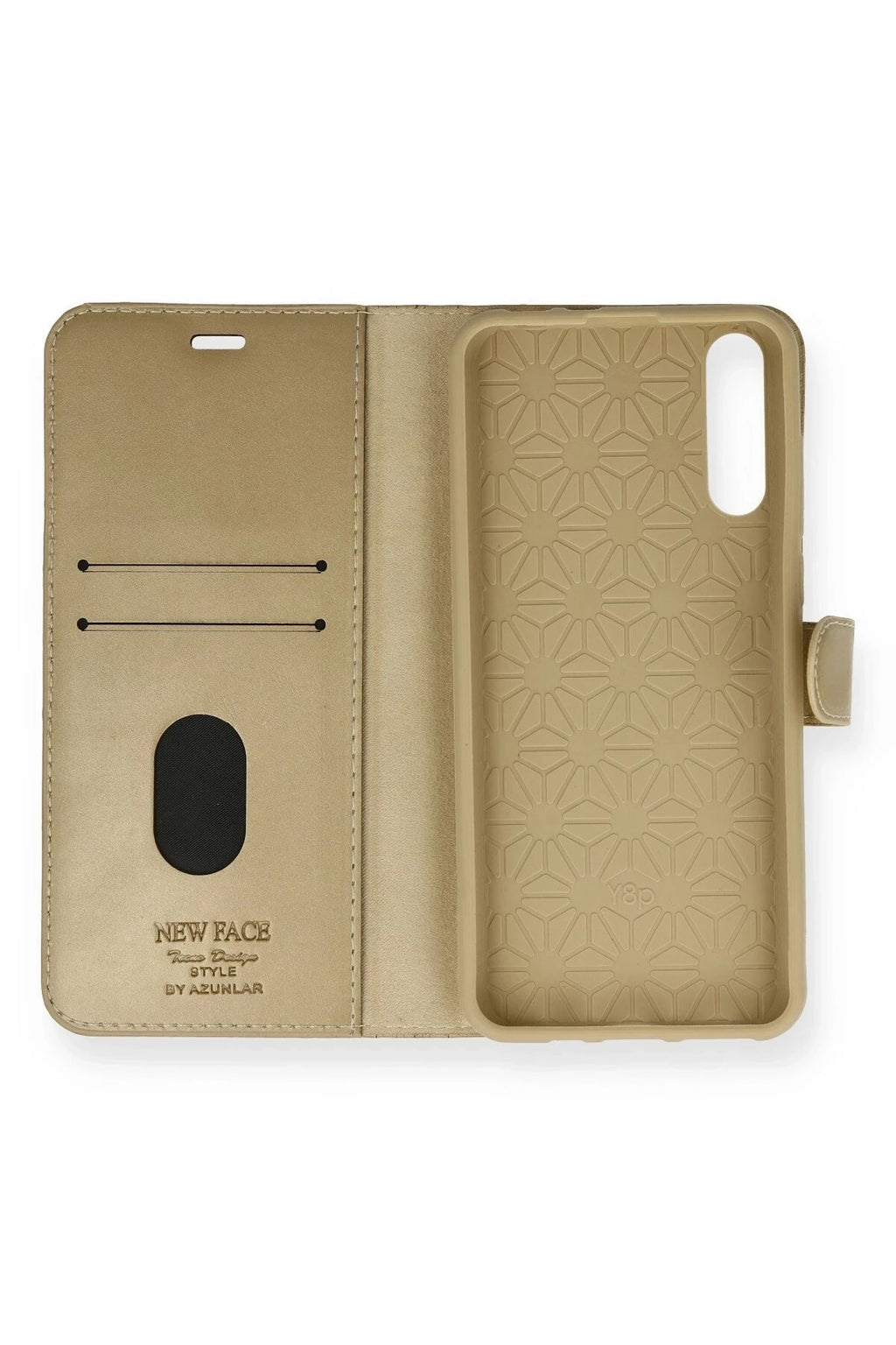 Mey İthalat® Huawei P Smart S Kılıf Trend S Plus Kapaklı Kılıf - Gold