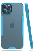Mey İthalat® iPhone 12 Pro Max Kılıf Platin Silikon - Mavi