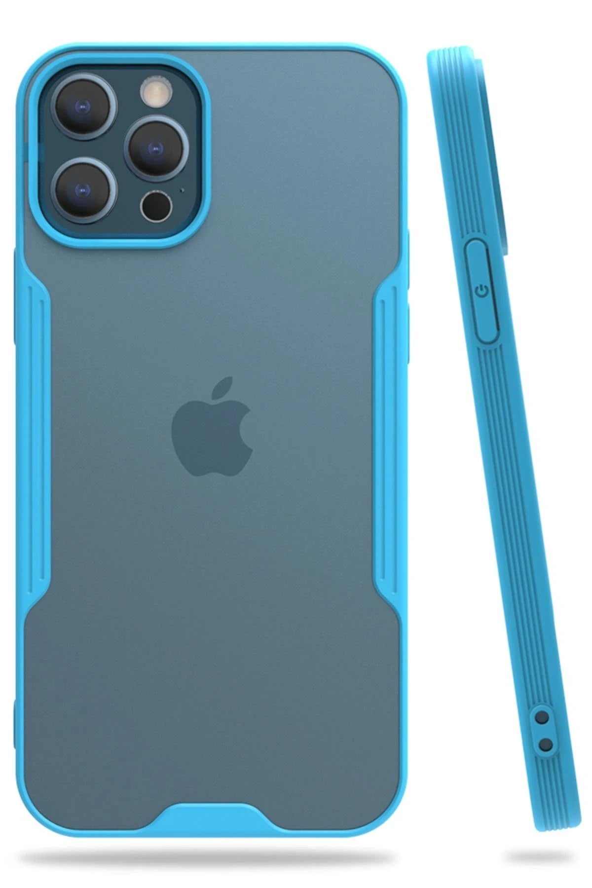 Mey İthalat® iPhone 12 Pro Max Kılıf Platin Silikon - Mavi