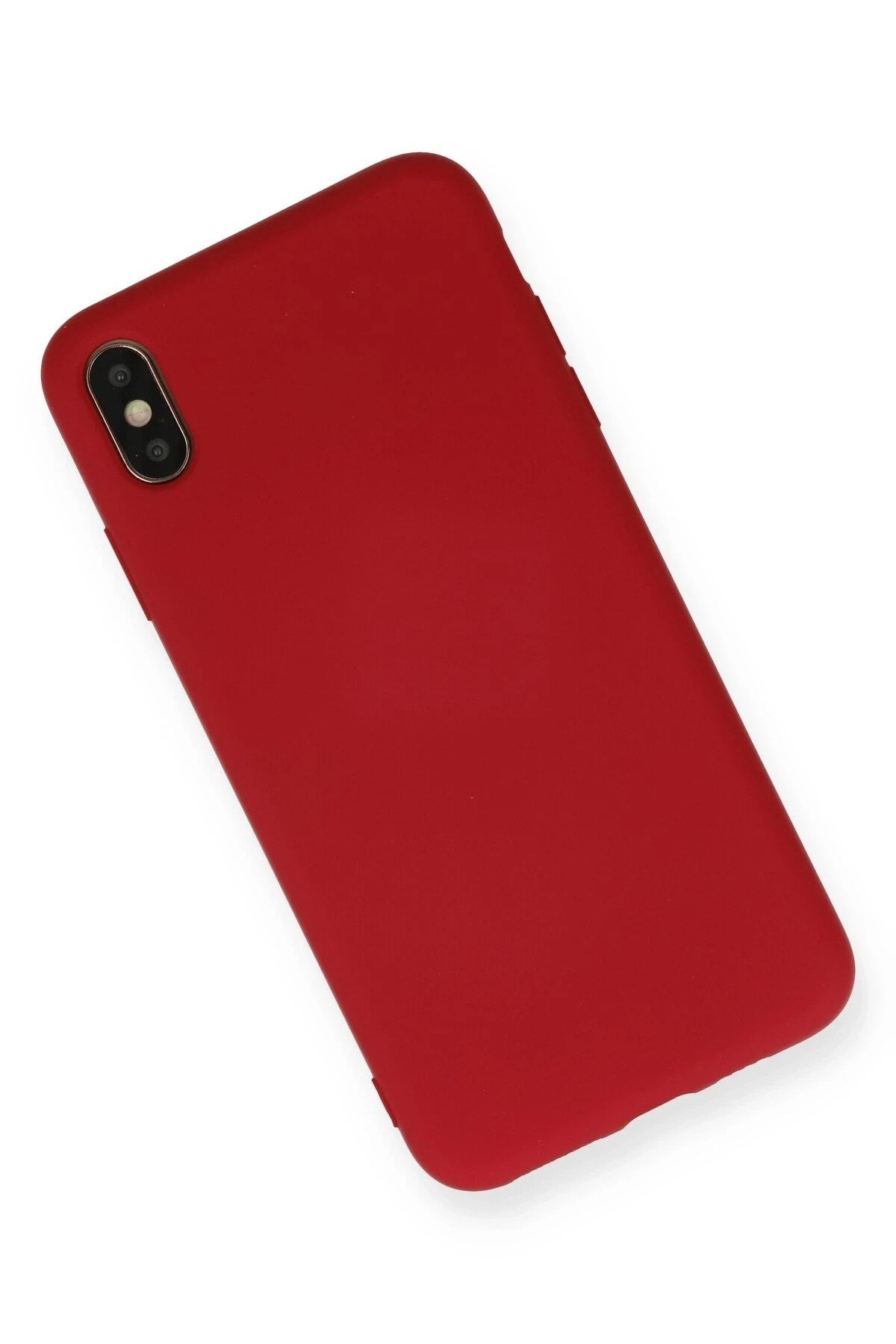 Mey İthalat® iPhone X Kılıf Nano içi Kadife Silikon - Kırmızı