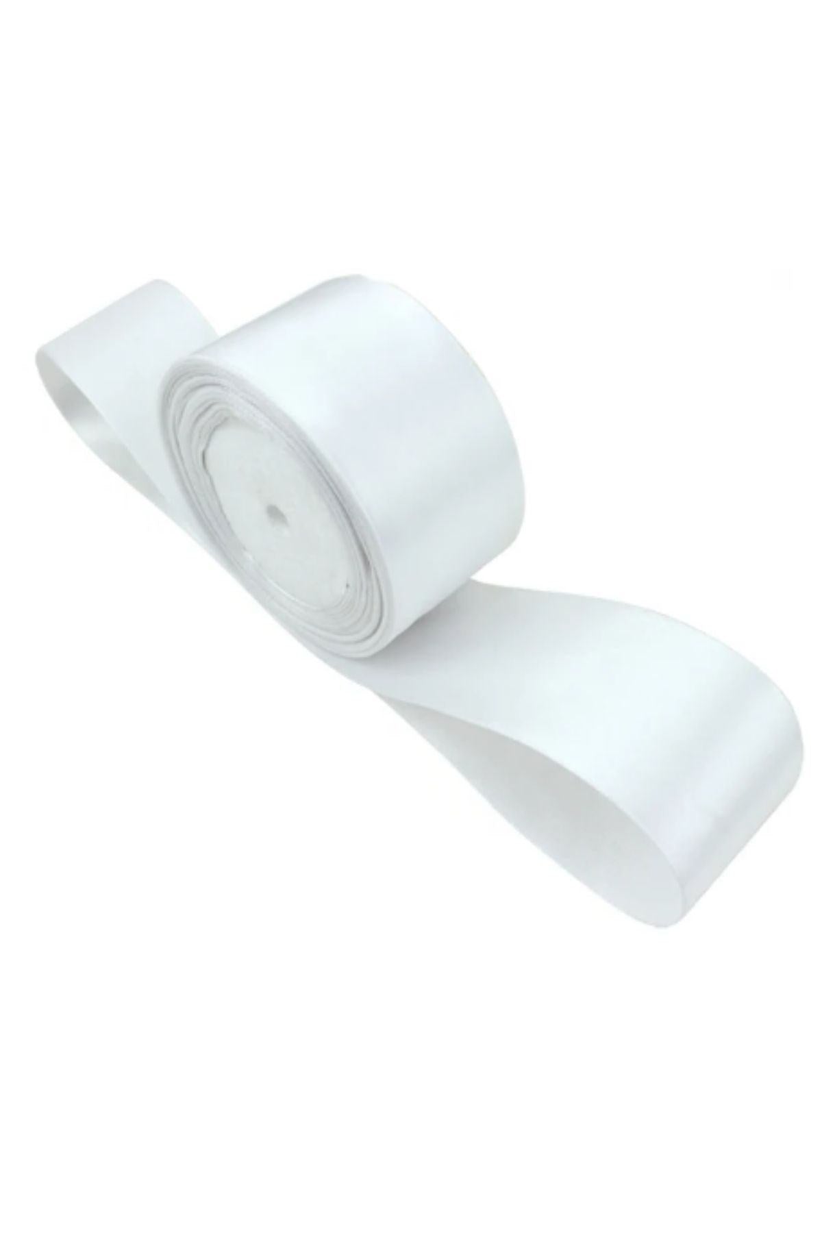 Saten Kurdele 6 Cm Beyaz 5 Metre