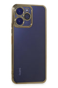 Mey İthalat® Redmi 12 Kılıf Lensli Silikon - Gold