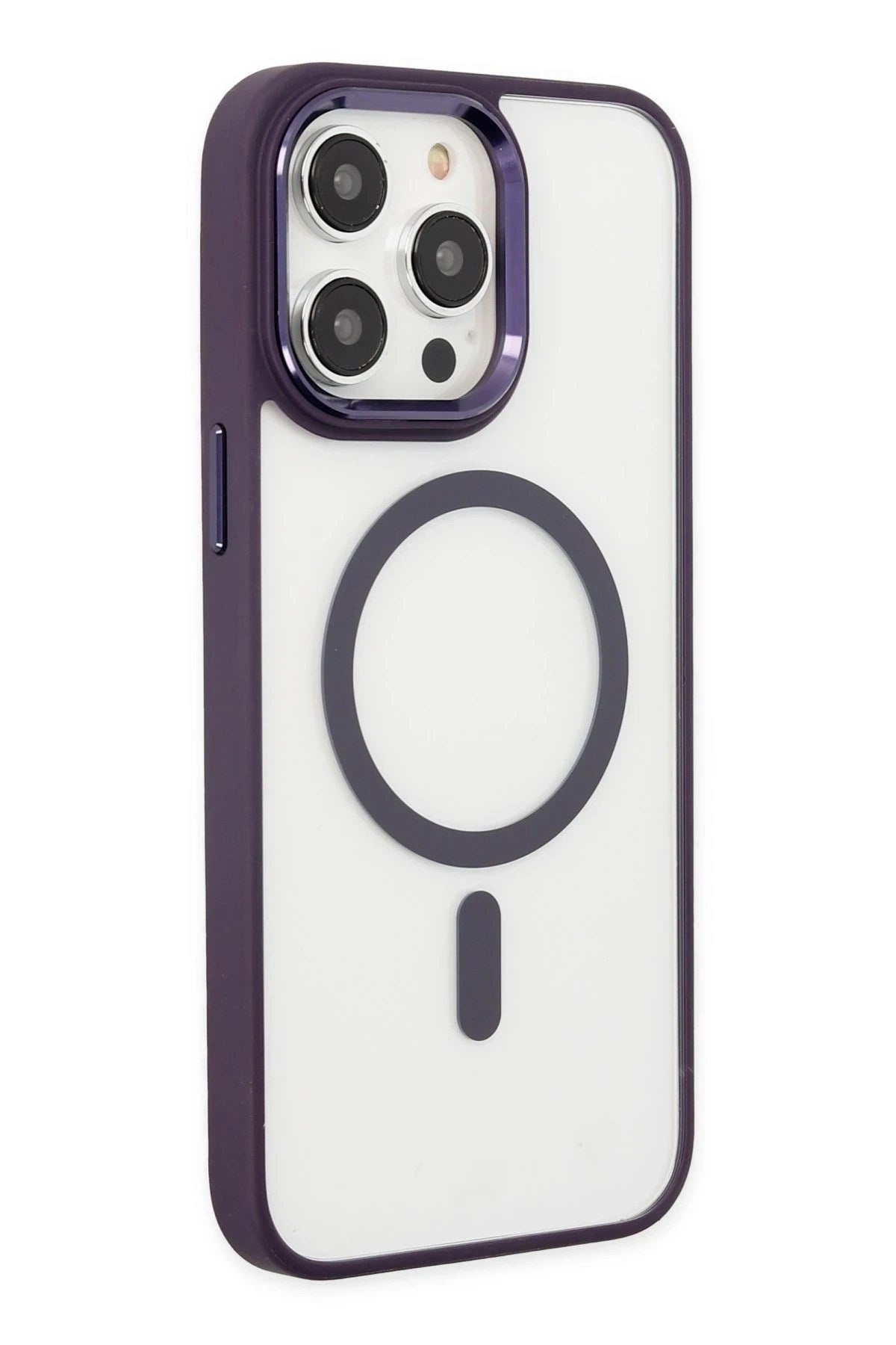 Mey İthalat® iPhone 13 Pro Kılıf Room Magneticsafe Silikon - Derin Mor