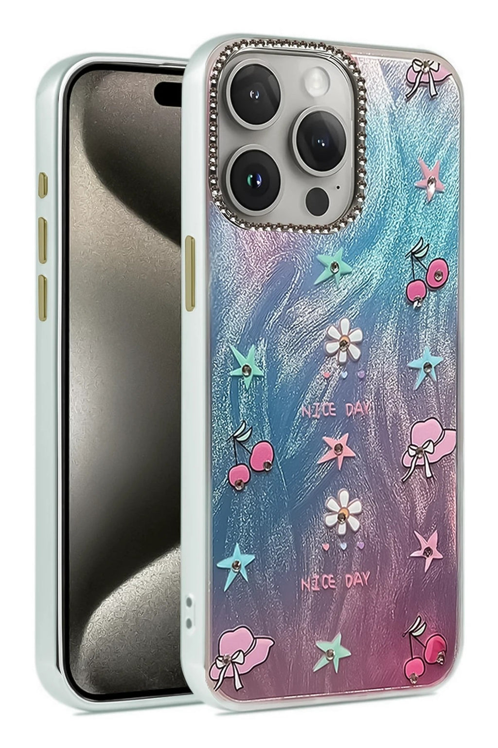 Mey İthalat® iPhone 14 Pro Kılıf Blade Aynalı Desenli Kapak - Desen 4