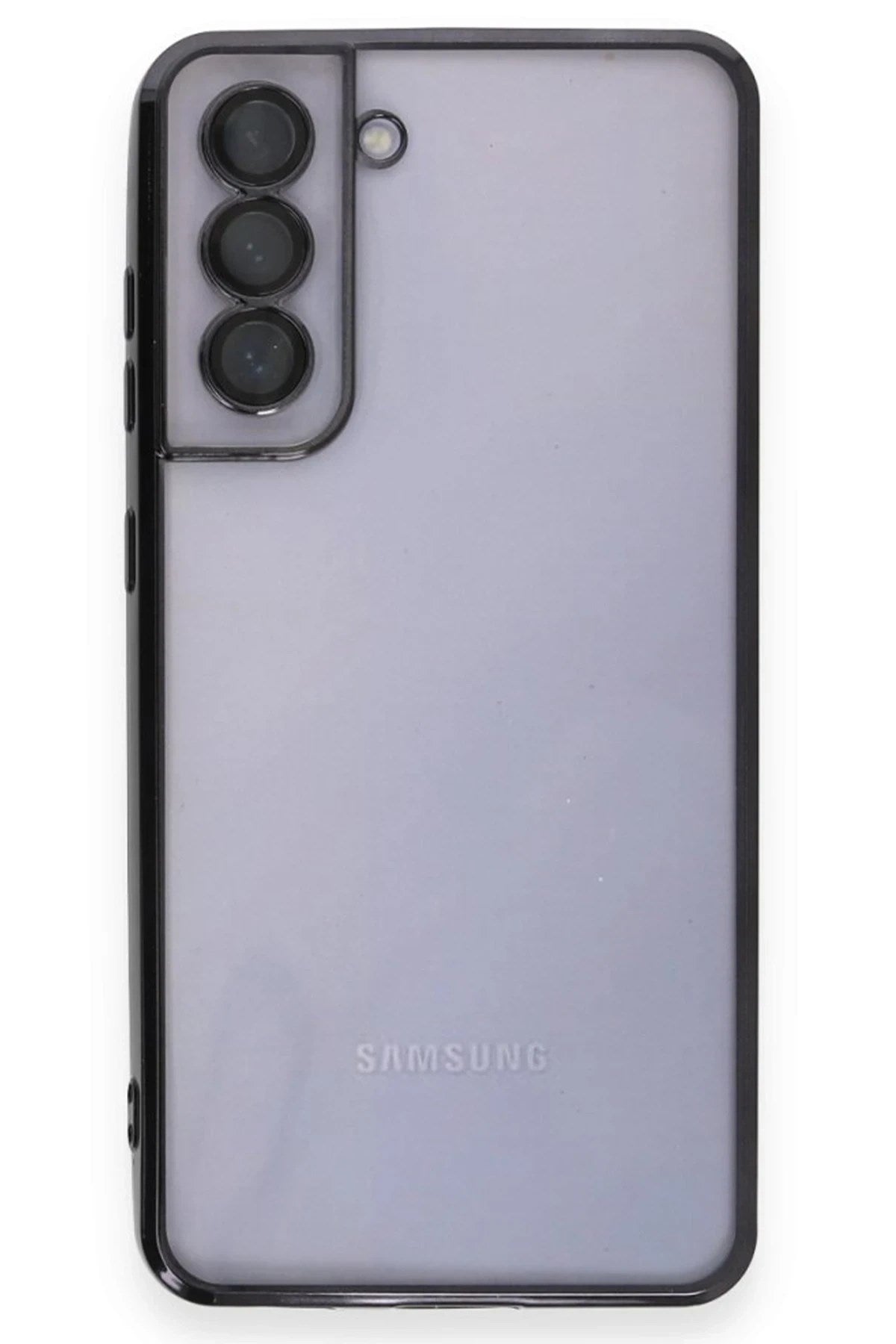 Mey İthalat® Samsung Galaxy S21 FE Kılıf Lensli Silikon - Siyah
