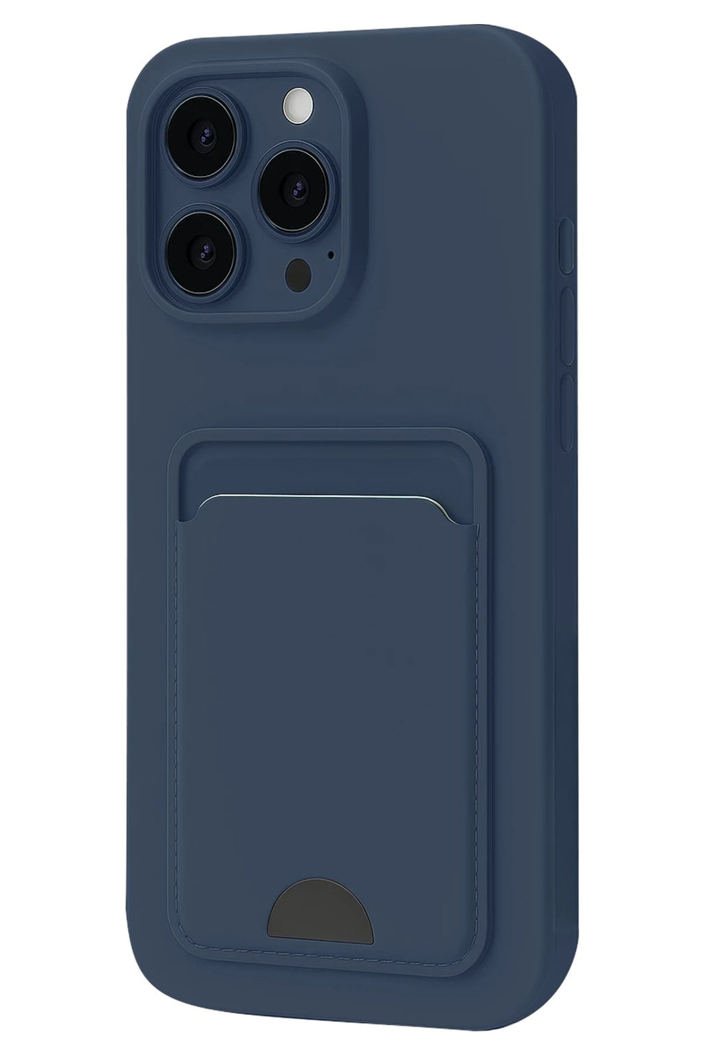 Mey İthalat® iPhone 16 Pro Kılıf Kelvin Kartvizitli Silikon - Lacivert