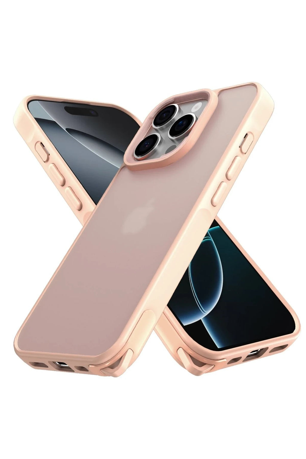 Mey İthalat® iPhone 16 Pro Kılıf Elegant Kapak - Pudra