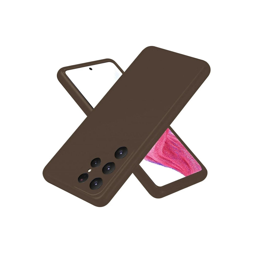 Mey İthalat® Samsung Galaxy S25 Ultra Kılıf First Silikon - Kahverengi