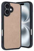 Mey İthalat® iPhone 16 Kılıf Aras Deri Kapak - Pudra
