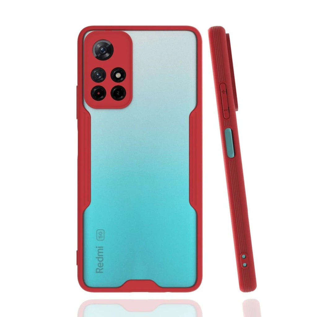 Mey İthalat® Redmi Note 11T Kılıf Platin Silikon - Kırmızı