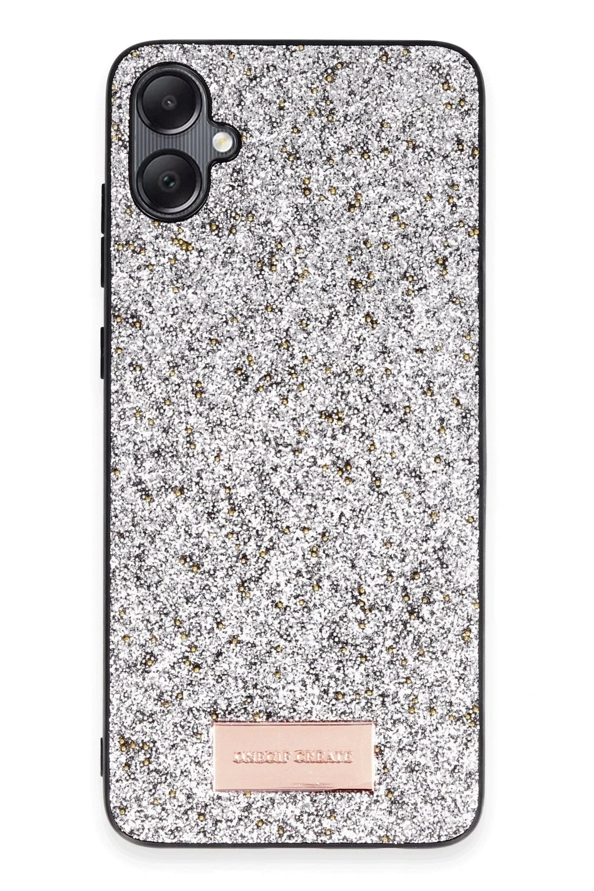 Mey İthalat® Samsung Galaxy A05 Bright Simli Kapak - Gümüş