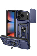 Mey İthalat® iPhone 17 Pro Max Pars Lens Yüzüklü Silikon - Lacivert
