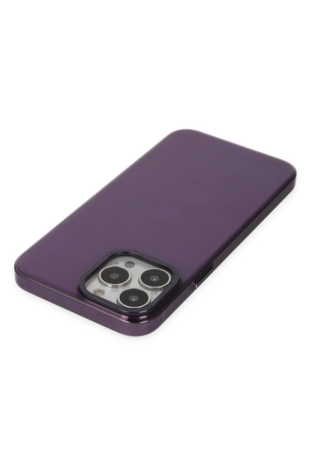Mey İthalat® iPhone 13 Pro Max Kılıf Anka PC Sert Metal Kapak - Mor