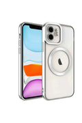 Mey İthalat® iPhone 12 Kılıf Kross Magneticsafe Kapak - Gümüş