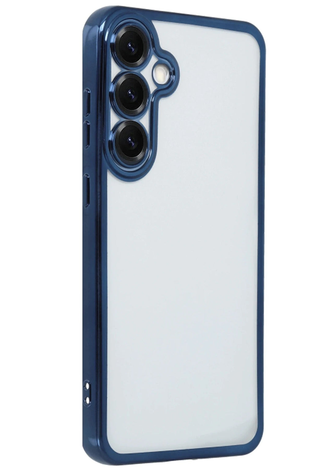 Mey İthalat® Samsung Galaxy S25 Kılıf Lensli Silikon - Lacivert