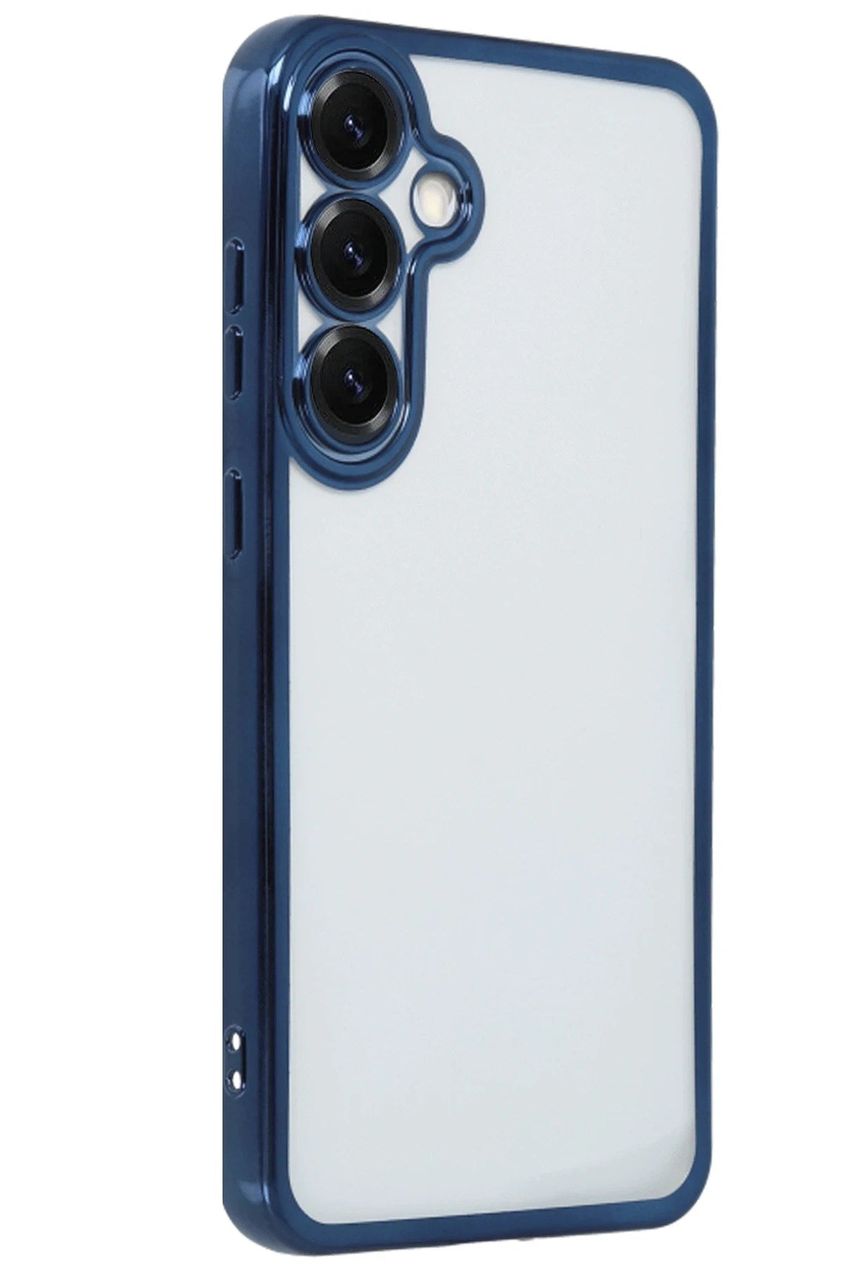 Mey İthalat® Samsung Galaxy S25 Kılıf Lensli Silikon - Lacivert